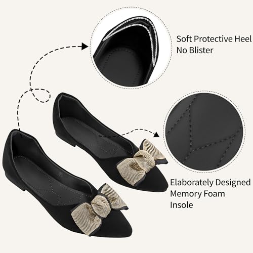 Aomigoct Ballet Flats for Women Dress: Casual Pointed Toe Womens Flats - Comfortable Wedding Walking Party Shoe4