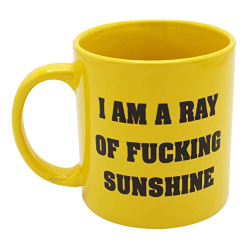 Island Dogs Ray Of Fucking Sunshine Giant Novelty Coffee Mug, 1 Count (Pack Of 1), Yellow #TOP14