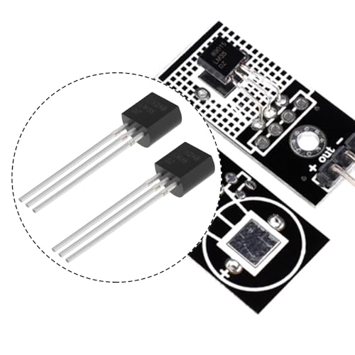 eMagTech LM35DZ Temperatursensor IC Erfassung TO-92 für elektronische Gerätetemperaturregelung, 10 Stück