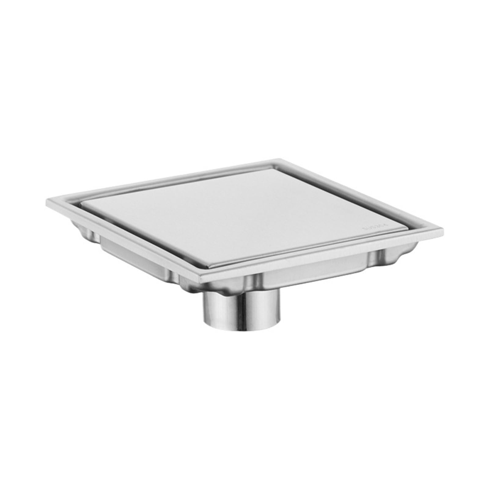 Drain de sol carré en acier inoxydable 7cm pour douche et carrelage de salle de bain