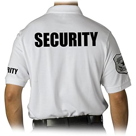Gs-eagle for Men's Security Collar Polo Shirt Large White Cover