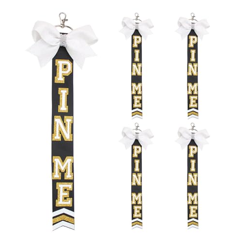 Porte-clés ruban de pom-pom girl lot de 5 en alliage métallique pour accessoires de sport