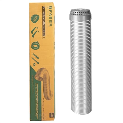 Image of Faber Aluminum Chimney Installation kit with Cowl & Clamps