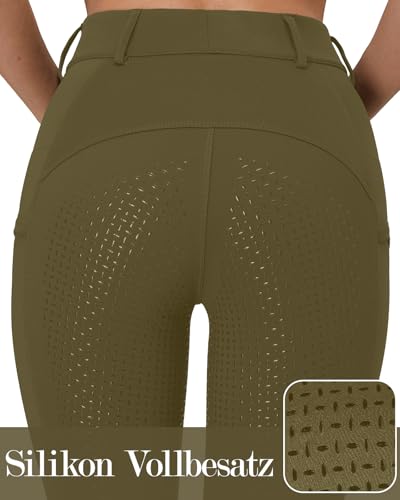 Reitleggings Havideto Winter Damen Thermo Reithose mit Vollbesatz