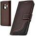 Produktbild elephones® Handyhülle für Samsung Galaxy S9 Hülle - Kompatibel mit Galaxy S9 Schutzhülle Handy-Tasche Flip Case Cover Braun