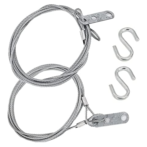 scottchen PRO Garage Door Safety Cable for Extension Springs Galvanized Carbon Steel 8.5ft x 1/8" 7x7 Strands - 1Pair Cover
