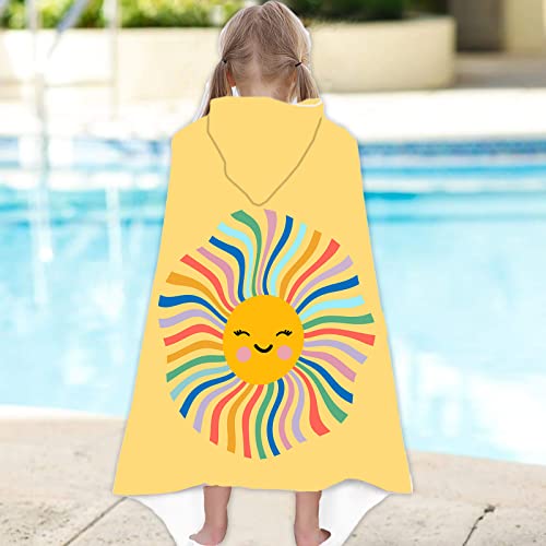 Kids-Sun-Hooded-Beach-Towel-Cute-Smiling-Face-Sun-Printed-Large-Microfiber-Beach-Bath-Towel-with-Hood-for-Girls-50x30-Soft-Absorbent-Quick-Dry-Beach-Swim-Pool-Towel-for-Toddler-Sun 41sCya9S9SL