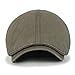 ililily Washed Cotton Flat Cap Cabbie Hat Gatsby Ivy Irish Hunting Newsboy Stretch Big Hat Khaki