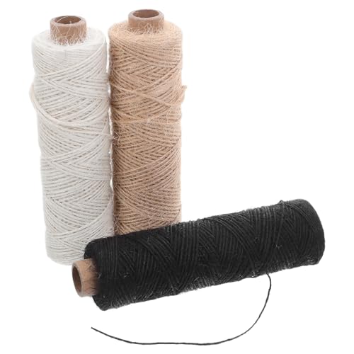 Toddmomy 3pezzi Corda Di Iuta Intrecciata Mano Cordone Di Spago Naturale Sottile Per Artigianato Giardino Legatura Di Pacchi Decorazioni Boho e Fai Da Te