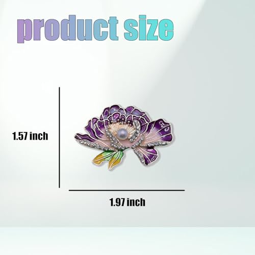 Image of Elegant Flower Brooch for Women - Vintage Floral Lapel Pin, Large Rose Brooch Pin for Dress, Wedding, Scarf, Hat - Stylish Fabric Flower Pin, Fashion Jewelry Gift for Mom, Wife, Bridesmaids