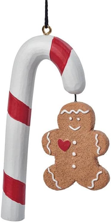 Miniatura 1 de Blossom Bucket Bastón de caramelo con adorno navideño de Papá Noel