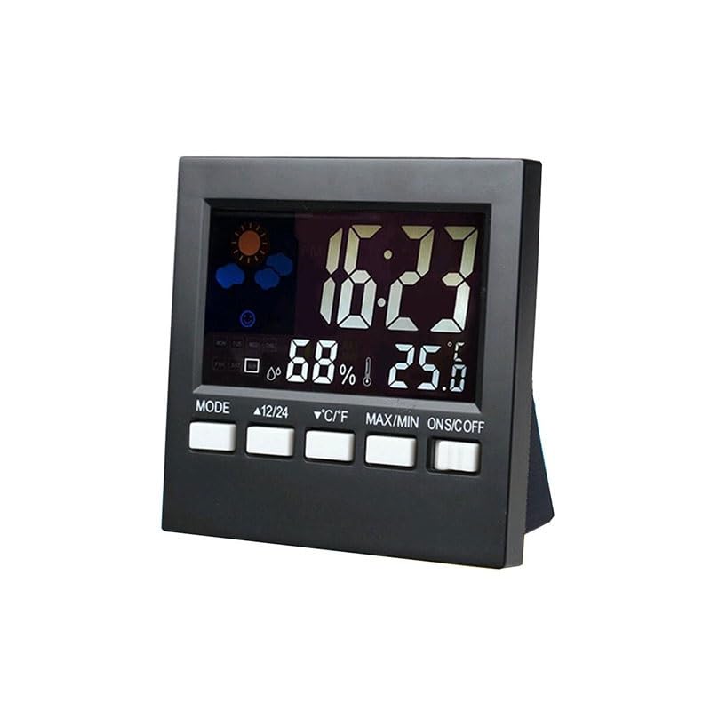 Thermometer Clock Alarm Household Humidity Temperature Meter