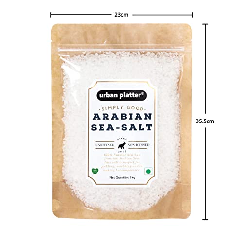 Urban Platter Arabian Sea Salt Crystals, 1Kg [Unrefined Noniodised