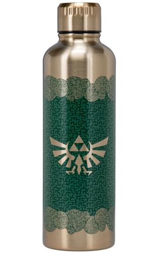 Ya en mundofriki.es: Paladone Tears of The Kingdom - Botella de agua de metal con licencia oficial de Zelda, decoración y regalo para fanáticos de los jugadores, accesorio de escritorio para todas las edades, vasos de