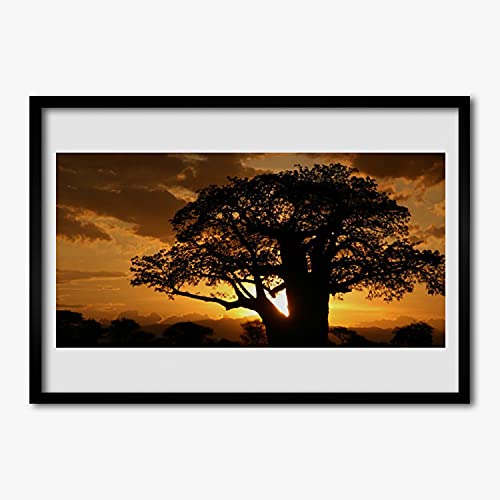 Cadre en MDF avec affiche 70x50 cm Tulup pour transformer un mur vide en paysage de nature