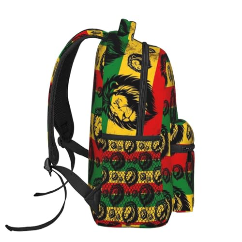 Sac à dos ordinateur résistant à l'eau motif rasta lion noir protégeant votre PC des chocs