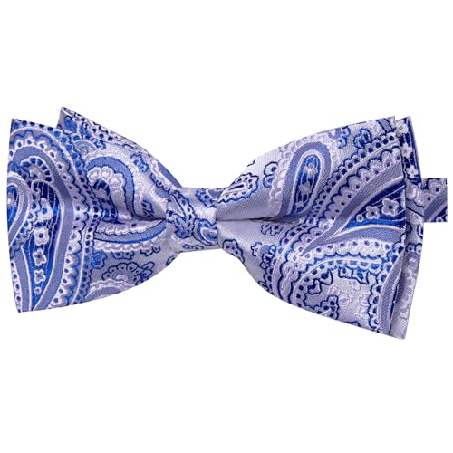 Image of YourTies Bow Ties for Men Pretied Bowties Solid Color Satin Bow Tie Formal Business Tuxedo Wedding Party Prom