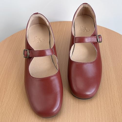BB BEROBELLO FASHION IS AN ATTITUDE Women's Retro Mary Jane Flats Comfortable Soft Leather Dressy Work Ballet Flats2