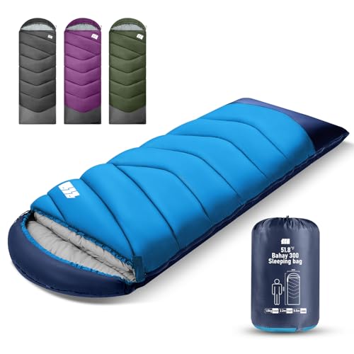 Cold Weather Sleeping Bags for Adults 30℉ - Portable, Waterproof, 4lb Lightweight Sleeping Bag for Tall Kids Girls Boys with Compression Sack, for Warm Camping, Hiking, Travel, Outdoor& Indoor by TANSTRIDER - Used condition - CA$45.07