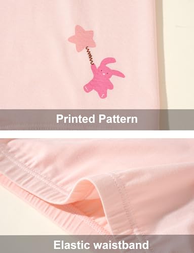 SEAUR Girls' Seamless Underwear 4-Pack Soft Breathable Ice Silk Boyshorts Panties Cute Prints Boxer Briefs for 6-16 Years4