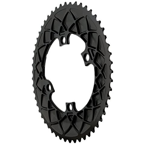 absoluteBLACK Premium Oval Road Outer Chainring Shimano Dura-Ace 9100 Black, 53T Cover