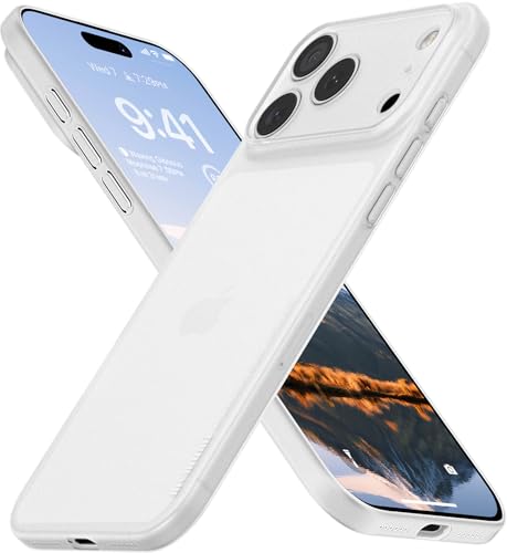 memumi 0.3mm Custodia Ultra Sottile per iPhone 17 Pro, Morbida al tatto, Cover Posteriore Morbida e Leggera, Design Minimalista e Anti-Impronte