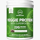 MRM Nutrition Veggie Protein with Superfoods | Vanilla Flavored | 22g Complete Protein | Over 8.8g Essential Amino acids | 13 superfoods | with Omega 3s and Omega6s | Keto Friendly | 15 Servings
