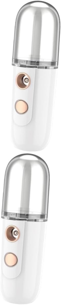 2 Pcs Spray Hydraterende Apparaat Facial Spa Steamer Gezichtsstoomboot Voor Vrouwen Mini Luchtbevochtiger Nanometer Sproeier Facial Mister Stoom Gezicht Machine Wit Abs Hydrator