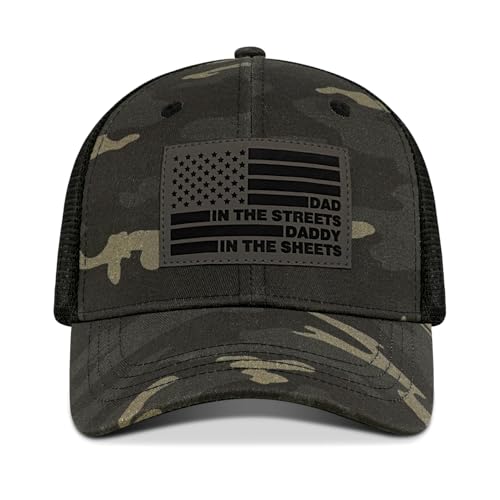 Image of Best Dad Ever American Flag Dad Hat - Adjustable Cotton Baseball Cap for Father's Day, Birthday Gifts from Daughter Son