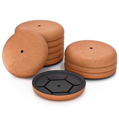 Deslizadores Muebles, 10 Piezas Deslizadores de Muebles Pesados, Correderas para Muebles para Mover Muebles y Proteger el Suelo, Deslizadores de Fieltro para Muebles (Redondo, 12cm)