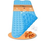 badewanneneinlage set blau ✅ 𝐀𝐍𝐓𝐈 𝐑𝐔𝐓𝐒𝐂𝐇? 𝐒𝐄𝐋𝐁𝐒𝐓𝐕𝐄𝐑𝐒𝐓Ä𝐍𝐃𝐋𝐈𝐂𝐇 - Mit über 250 Haft Saugnäpfen an der Unterseite der Badewannenmatte sorgt die LICHTENHEIM Rutschmatte Badewanne für den perfekten Halt. Die hautverträgliche Oberseite der Rutschmatte Badewanne verfügt über eine Rutschfeste-Spezialstruktur!