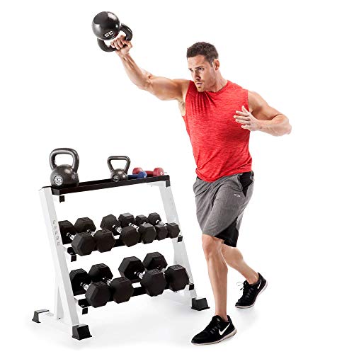 Marcy 3 Tier Steel Dumbbell Rack Free Weight Equipment Storage and Organizer Stand for Home and Gym Workouts, Dumbbells Not Included - Home Fitness Guru Marcy 3 Tier Steel Dumbbell Rack Free Weight Equipment Storage and Organizer Stand for Home and Gym Workouts, Dumbbells Not Included - Image 4