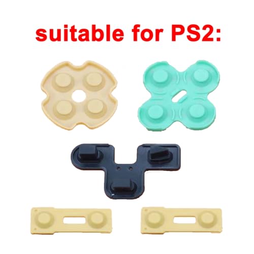 Image of 1 Set Silicone Conductive Rubber Pads Replacement for Playstation 2 PS2 Controller Parts for DualSense 2 L1 R1 L2 R2 Adhesive Button Changing Keypad Repair Replacement Part Tool Kit(PS2)