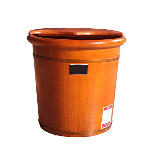 Bañera de pies de madera de roble con tapa