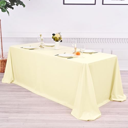 FXKS 12 Pack Beige Tablecloth for Rectangle Table 90 x 156 Inch by FXKS - Used condition - Image 2