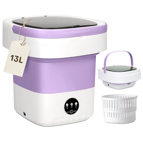 Portable Washing Machine, Upgrade 13L Mini Clothes Washer with 3 Modes, Foldable Small Laundry...