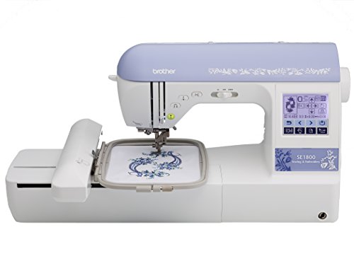 brother 6x10 embroidery machine - Brother SE1800 Sewing And Embroidery Machine With 136 Built-In Embroidery Designs, 6 Fonts, 184 Sewing Stitches, 5x7 Embroidery Field, Built-In Memory, 11 Sewing Feet, & Including Machine Case