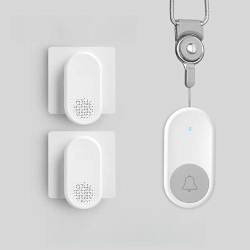 KryZaroワイヤレス呼び鈴セット ペンダント型ボタン付き 2 受信機