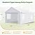 COBIZI Carport Canopy 12x20 Heavy Duty Portable Garage with Roll-Up Ventilation Windows & Doors, Removable Sidewalls Car Canopy Tent Waterproof with Built-in Sandbags for Cars, Boats, Trucks, White2