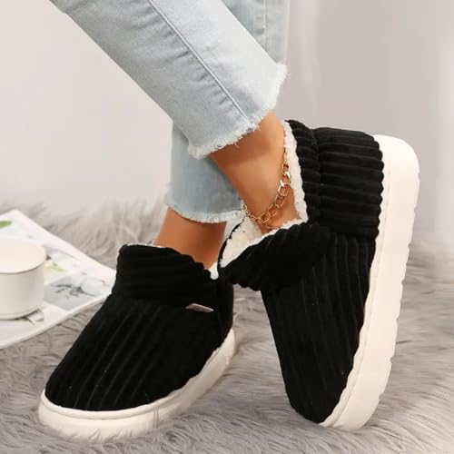 Slippers for Women Men Memory Foam Fuzzy House Slippers Bedroom Non-Slip Warm Fluffy Plush Slippers with Arch Support3
