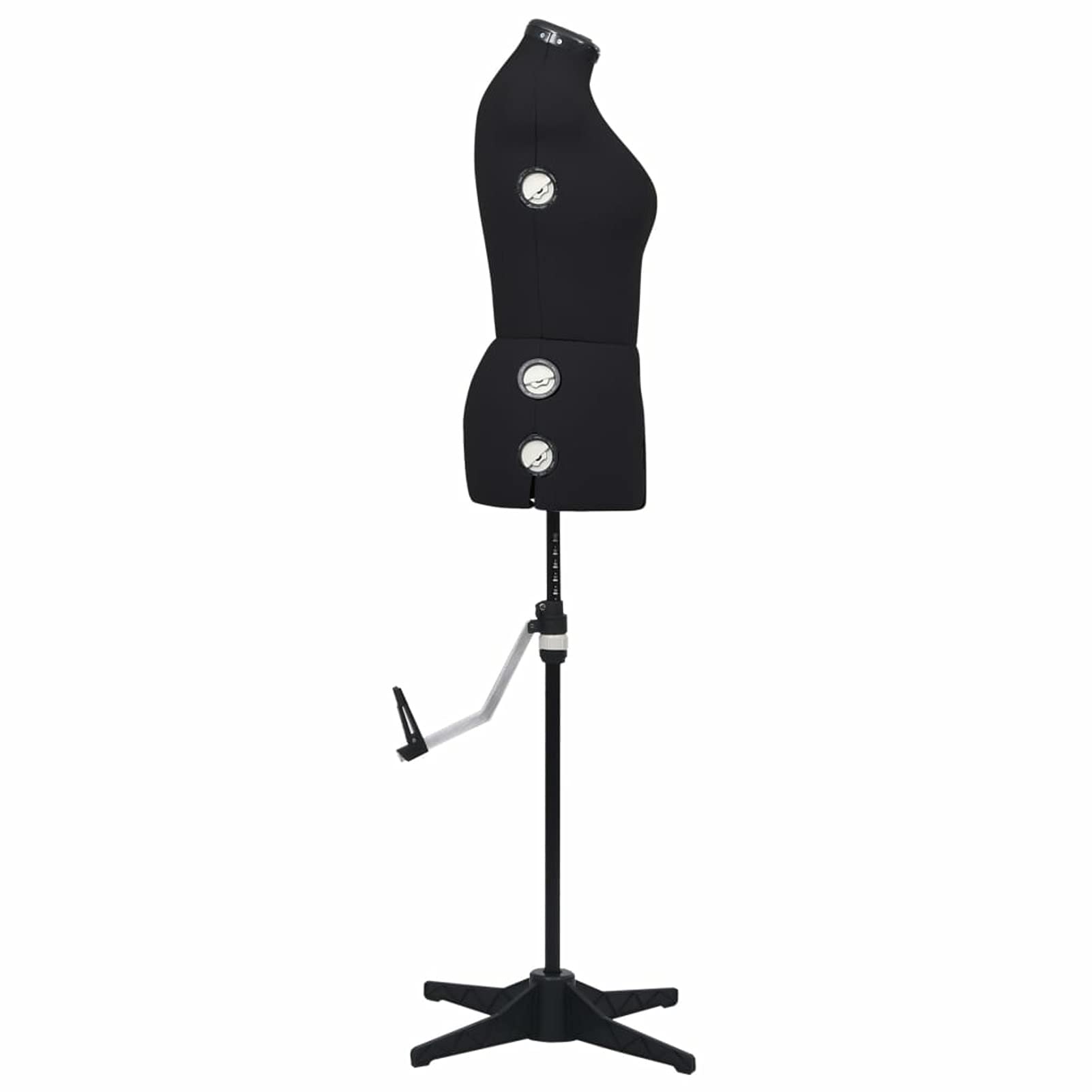Maniquí de Sastre Ajustable para Diseñadores de Moda - Negro, Talla M/40-46