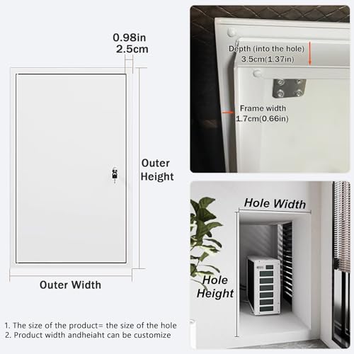 Panel de acceso con cerradura para techo blanco de 86x91cm 7