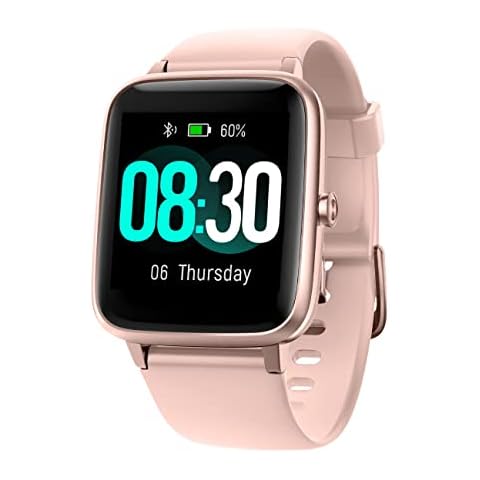 GRV Smartwatch Rosa con Pulsómetro y IP68 Impermeable Cover