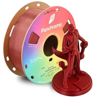 Polymaker Panchroma Red Color Changing PLA, 1.75mm, 1KG, Glitter Starlight Mars 3D Printer Filament, Hides Layer Lines, Easy to Print, Tangle Free, AMS Compatible, Works with Most FDM Printers