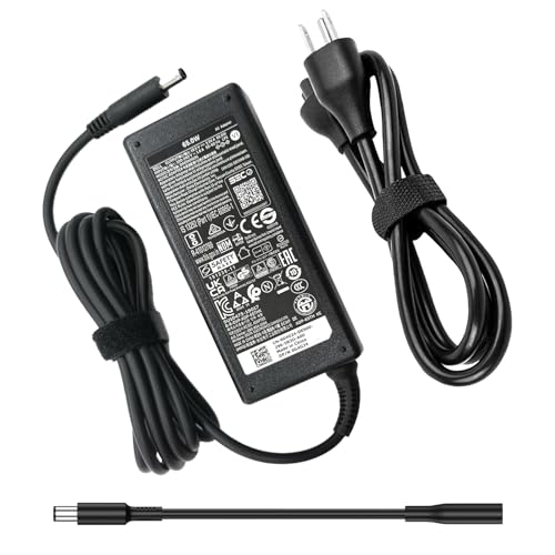 New 65W Watt 4.5mm Tip Laptop Charger Fit for Dell Inspiron 13 14 15 3000 5000 7000 Series 5558 5755 3147 7348-2in1 5555 5559,0G6j41 0MGJN AC Power Adapter (Power Supply) with Power Cord