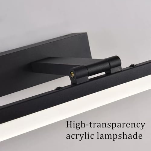 Lámpara de espejo baño LED aplique pared regulable negro 5