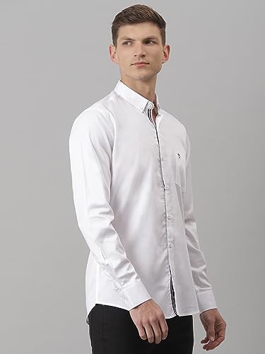Image of Thomas Scott Men's | Solid | Full Sleeve | Regular Fit | Cotton Blend | Button Down | Single Pocket | Casual Shirt