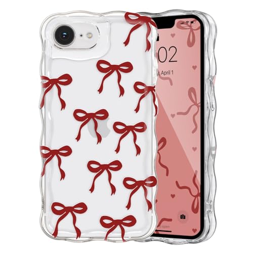Coque iPhone 17e transparente avec nœud ruban coque silicone antichoc