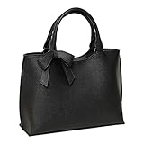 [ペレンネ] リボン ハンドバッグ 20179 レディース ブラック