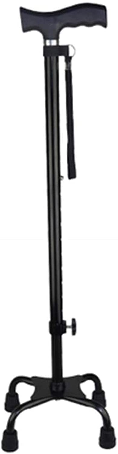 Telescopic Non Slip Crutches Elderly Four-foot Elderly Aluminum Cane Firm for Arthritis, Elderly, Seniors & Handicap